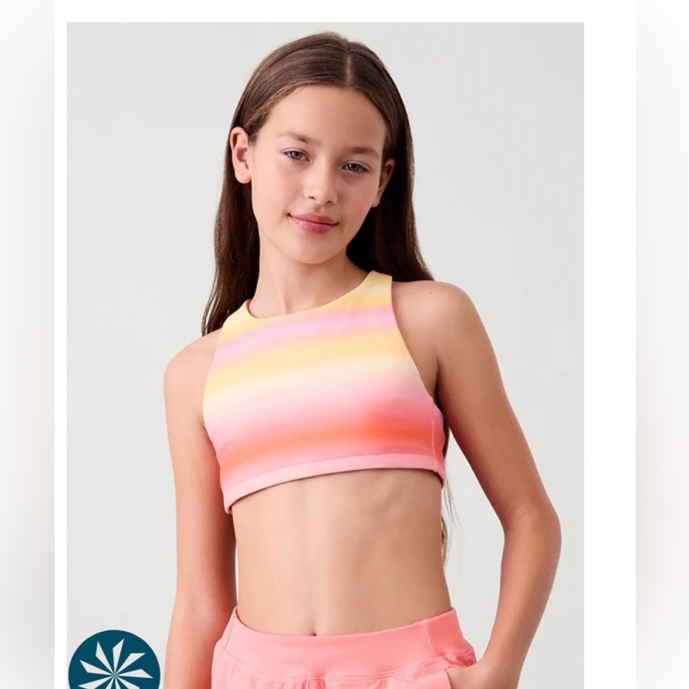 Athleta Girl Reversible High Neck Bikini Top, Size Large/12 NWT